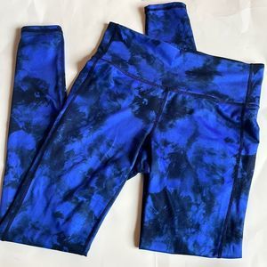 Athleta Blue Tie-Dye Leggings
